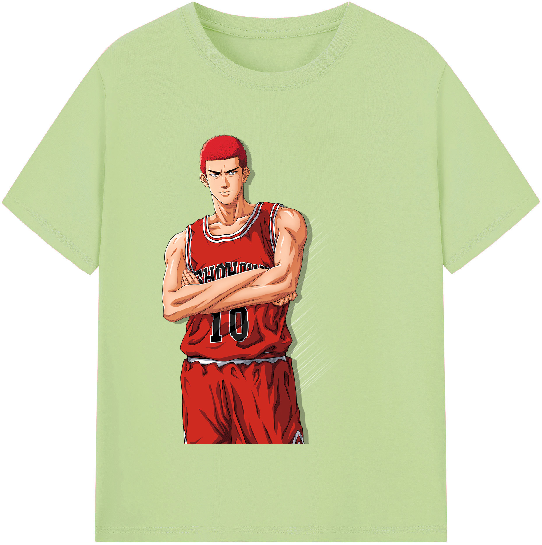 SLAM DUNK／スラムダンク 綿100％半袖Tシャツ（フロントプリント）